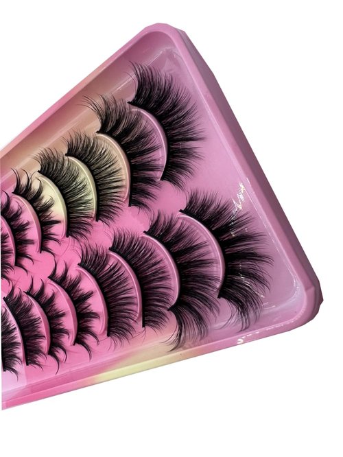 False Eyelashes, Natural lashes Wispy Mink Lashes Fluffy Eye Lashes,Mink Lashes,Lash Strips that Look Like Extensions 10 Pairs Pack