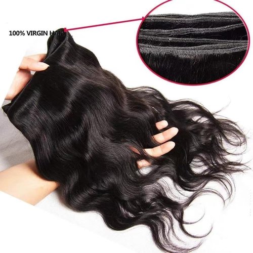 10A Human Hair Bundles 14 14 14 Inch Body Wave Bundles Human Hair Unprocessed Brazilian Virgin Hair 3 Bundles Hair Weave Body Wave Bundles Human Hair Extensions Natural Color