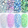 Sparkly Opal Rhinestones for Nails 4-Pack, 7 Sizes, Colorful DIY Nail Art Gems