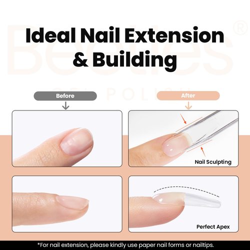 Beetles HEMA-Free Hard Gel Set-Chestnut Breeze 4 Colors 9 in 1 Mini Size Nail Extension Sculpting Apex Building for Salon Professionals,Brown Builder Winter Nails Gel, UV & LED Lamp Needed