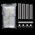 XXL No C Curve Nail Tips, SWETIDY 600Pcs Refill Size of 4,5,6,7 Clear Acrylic Nails Square Shape Nail Half Cover