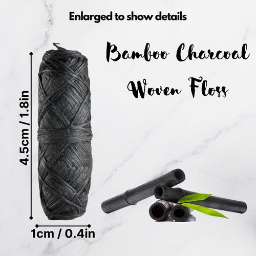 BOONBOO Dental Floss Refill, Charcoal Woven Thread Heads, 4 Pieces, No Flavor