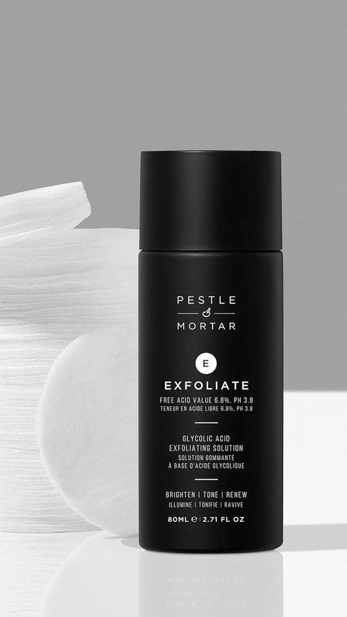 Pestle & Mortar Exfoliate Facial Toner - 6.8% Glycolic Acid for Pore Minimization & Even Skin Tone | 80ml Vegan & Cruelty-Free