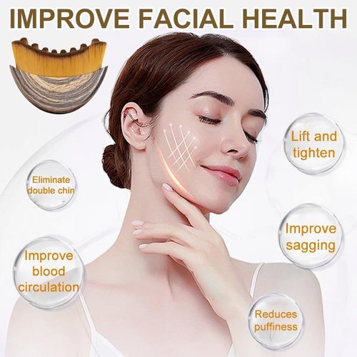 JBSZTH 2-Pack Lymphatic Contour Face Brush, Lymphatic Drainage & Contour Face Massage Brush Set for Gua Sha, Puffiness Reduction, Glowing Skin, Gentle Daily Facial and Body Massage Tool