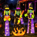 3 Pack 30-Inch Outdoor Lighted Witch Decorations - Halloween Yard Decor - Variation: 3PCS Witch Lights