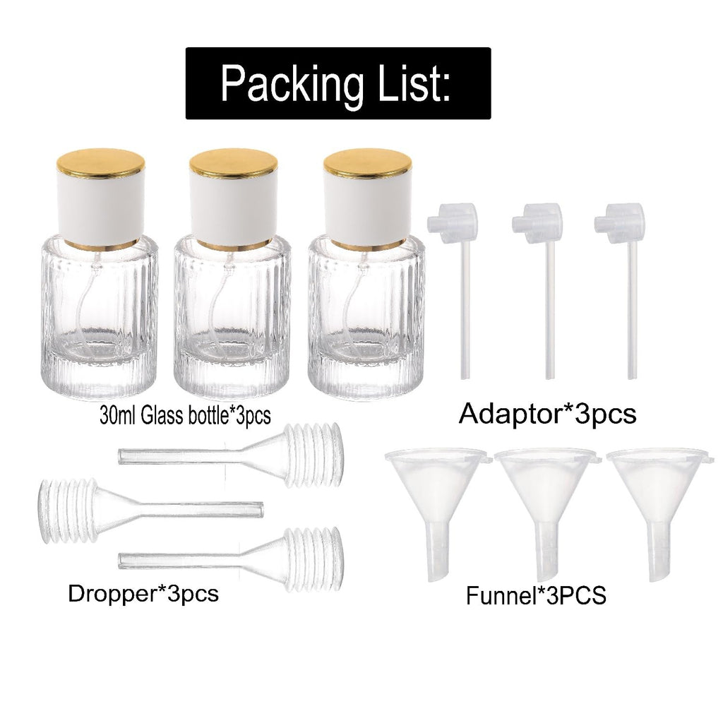 YWG Stone 30ml/1OZ Cologne Travel Bottle Refillable Empty Perfume Spray Bottles, Glass Perfume Atomizer Vintage Cologne Sample Container Travel Essentials for Frangrance Toiletries Cosmetic 3 Pack