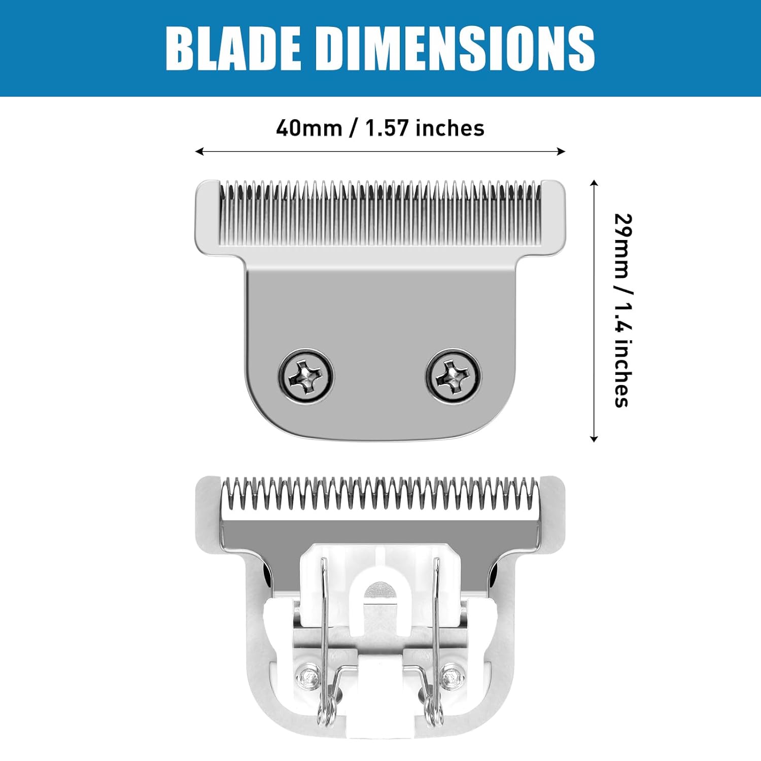 Wahl 02144 Replacement Detachable T Blade - Japanese Stainless Steel 40mm Compatible with Wahl Trimmers