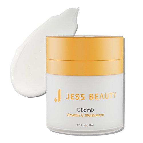 JESS BEAUTY | Vitamin C Face Moisturizer - Hydrating Cream for Even Skin Tone | 1.7 fl oz