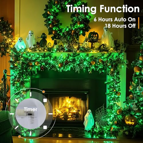 Battery Fairy Lights 5 Pack with Timer, 50 LED Mini String Lights for Indoor Decor - Green
