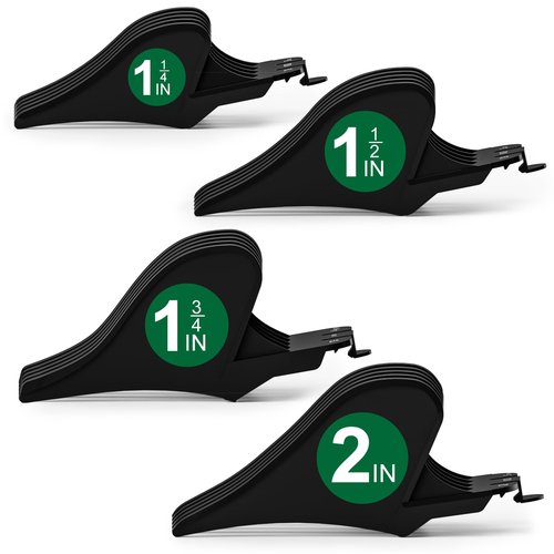 Clipper Guards Set, 4 Pack 1.25", 1.5", 1.75", 2" Compatible with Most Wahl Clippers, Black Replacement Guides
