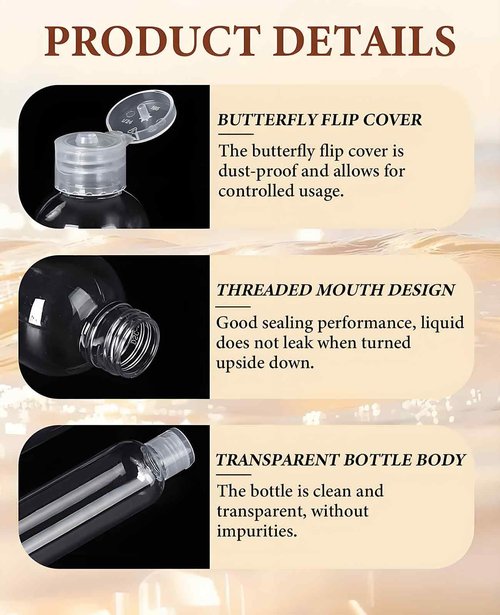 DAWZMR 8 Pack 3.4 oz (100 ml) Plastic Travel Bottles for Toiletries, TSA Approved Leak Proof Small Clear Bottles with Labels