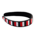 INK + ALLOY Game Day Striped Beaded Headband – Handcrafted Statement Hair Accessories for Sports Fans – Perfect for Gameday (Red + Black)