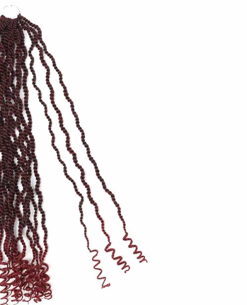 Burgundy Senegalese Twist Crochet Hair for Black Women 24 Inch 8 Packs Pre Looped Kinky Twists Crochet Braids with Curly Ends Short 2 Strand Rope Twists (Tbug)