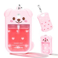 Kivzex Dog Silicone Case for Touchland Hand Sanitizer Spray with Keychain, Compatible with Power Mist & Glow Mist 1 FL Oz/30ML for Touchland Case, Cute Travel Cover Sleeve Pink