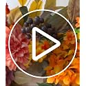 24 Inch Autumn Front Door Wreath with Artificial Flowers and Pumpkins
