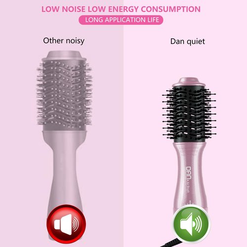 DAN Technology Auto Dual Voltage Hair Dryer Brush,110V-120V/220V-240V,Travel Brush Hair Dryer,Small Blow DryerBrush,one Step Hair Dryer and volumizer for Women