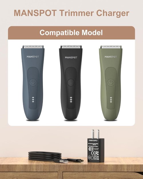 5V Power Cord for MANSPOT Shaver Charger Cord for MANSPOT Trimmer AC Power Adapter Electric Clipper Replacement VHBW
