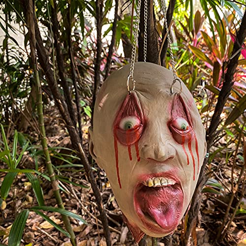 Halloween Zombie Head Decoration - Bloody Severed Head Prop - Variation A