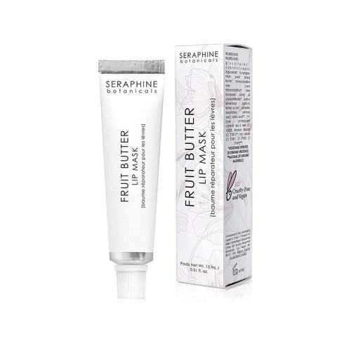 Seraphine Botanicals Lip Mask - Restorative Overnight Gel Balm for Dry Lips | Hydrating Shea Butter & Apricot Oil, 0.51oz