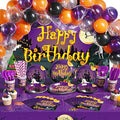 Halloween Party Supplies Set 277 Pieces - Decorations, Balloons, Tableware, Backdrop