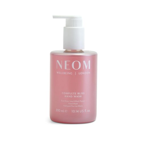 Neom Complete Bliss Hand Wash - 300ml | Blush Rose, Lime & Black Pepper | Natural Color & Refillable