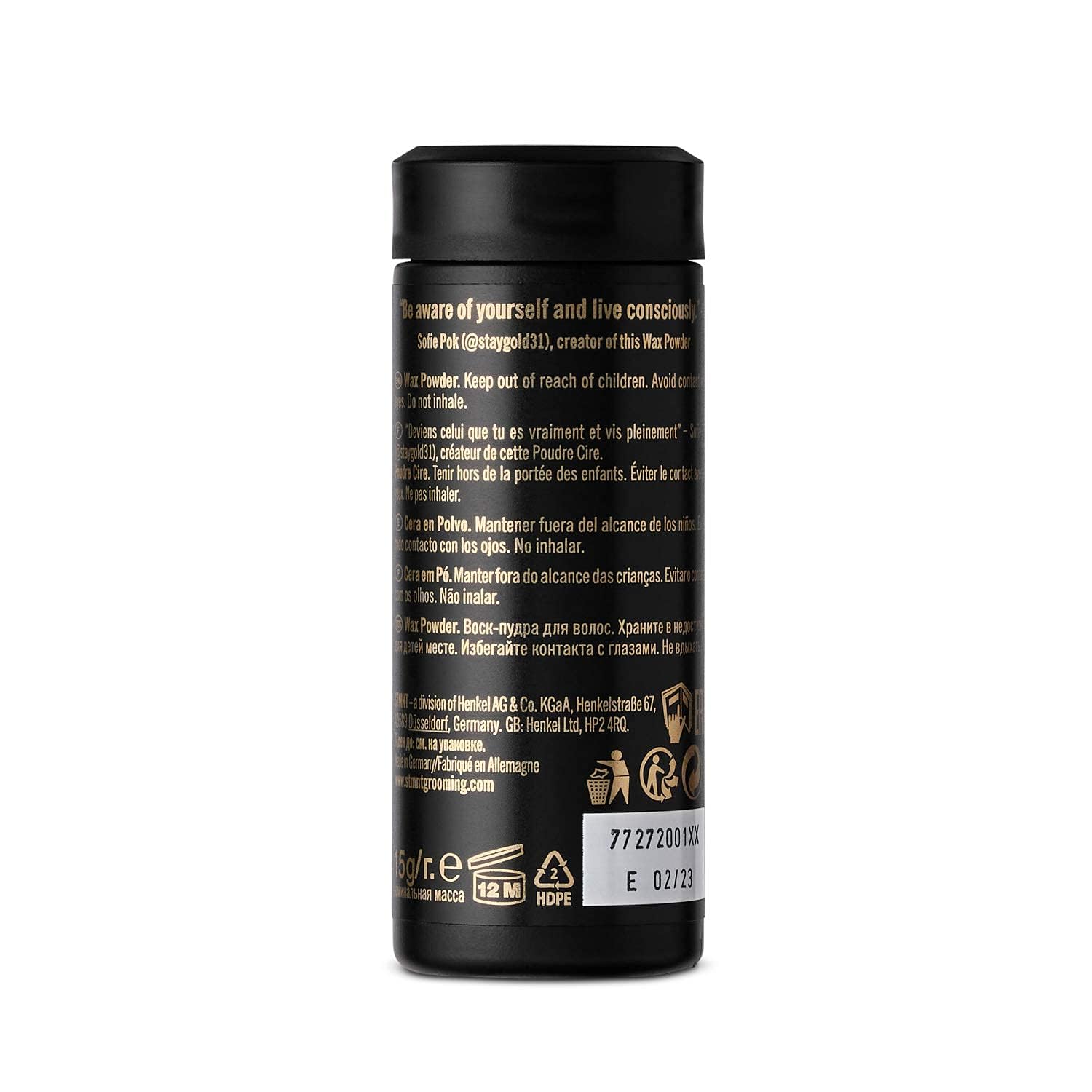 STMNT Grooming Goods Wax Powder - 0.53 oz | Semi-Matte Finish | Added Grip & Volume | Medium Control