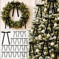 Black Velvet Ribbon Bows Decorations - Halloween Tree Ornaments, Set of 24