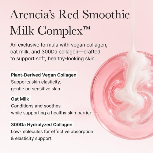 ARENCIA Red Smoothie Lotion 5, Face Moisturizer with Niacinamide 5%, Collagen, Peptide Complex, Hydrating Skin Care, 6.76 fl oz