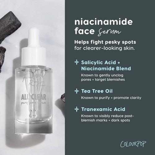 ColourPop All Clear Purifying Face Serum - Salicylic Acid for Blemish Control & Even Skin Tone | 0.85 fl oz