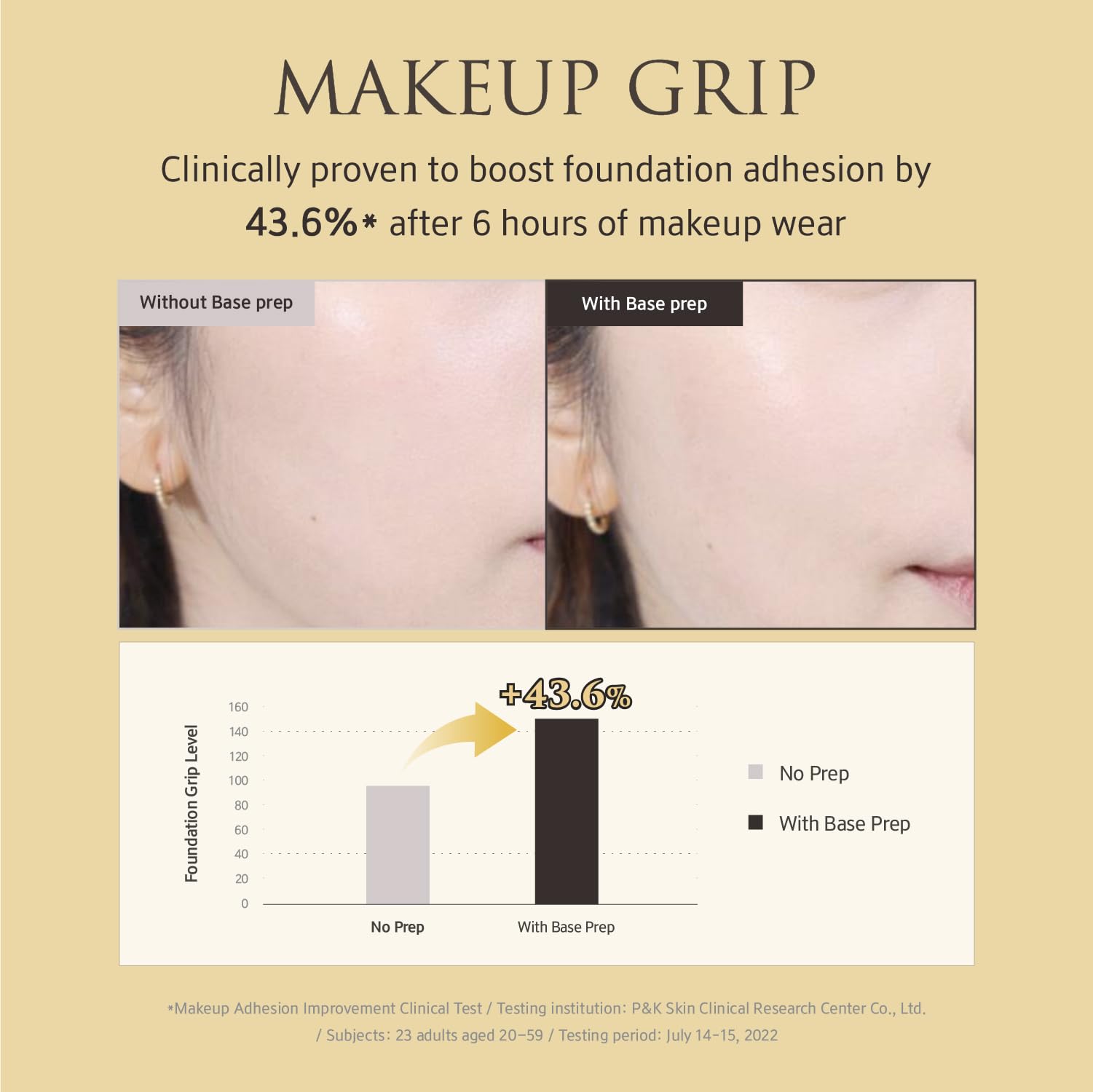 YUNJAC Base Prep Korean Primer (1.35 fl oz) – Silicone-Free Grip Makeup Base, Serum Texture for Radiant Skin, Long-Lasting Glow with Rice Ferment, Ceramide, Niacinamide, Squalane