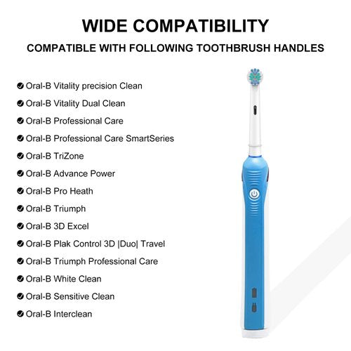 Toothbrush Heads for Oral B, 20 Pack Professional Electric Toothbrush Replacement Heads Medium Soft Dupont Bristles Replacement Toothbrush Heads Precision Clean Brush Heads Refills