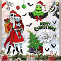 Mfault 121 PCS Merry Christmas Nightmar.e Window Clings - Holiday Decorations