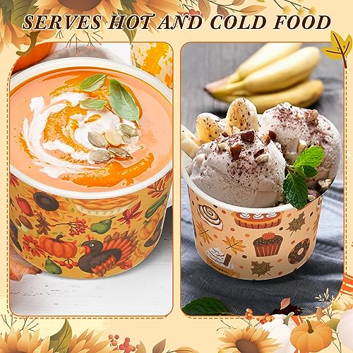 180 Pack Disposable Thanksgiving Snack Cups - Elegant Pumpkin & Skeleton Designs