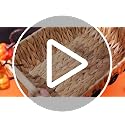 Halloween Boo Basket Water Hyacinth Woven Trick-or-Treat Trapezoid