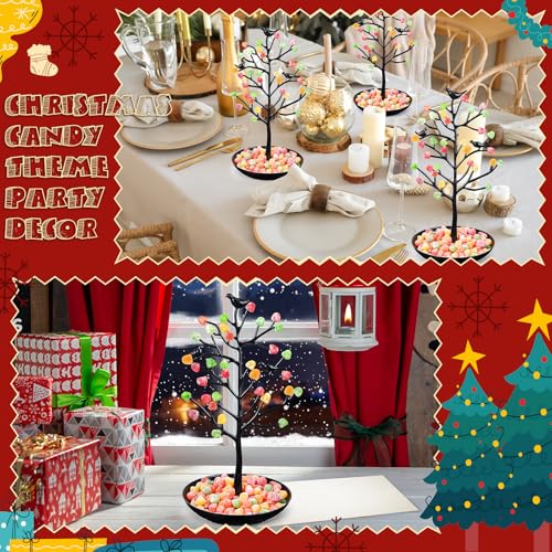 Black Festive Gumdrop Tree Christmas Decor Tabletop Ornament Candy Theme