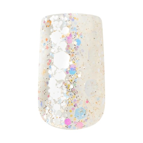 KISS Gel Fantasy Allure Press On Nails, Ready to Wear, 3D Design, Waterproof, Pink Gel Nail Glue 0.07 Oz. (2g), Manicure Stick & Mini File, 28 Count