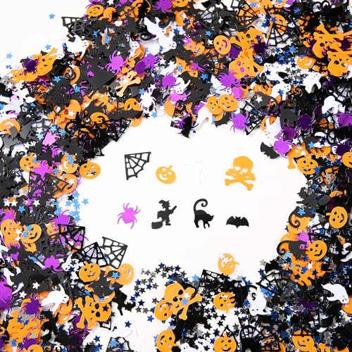 Halloween Confetti Decorations Bulk 100g Glitter Sprinkles for Party & Crafts