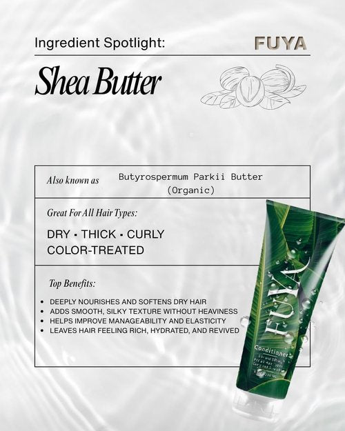 FUYA Hydrating Conditioner - Sulfate-Free Formula with Shea Butter & Almond Oil for Dry, Damaged Hair | 8 oz