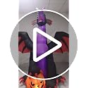 Halloween Inflatable Dragon Decoration - 8Ft Huge Outdoor Blow Up Yard Decor - Black & Green with LED Lights - Variation: 8FT Huge Dragon