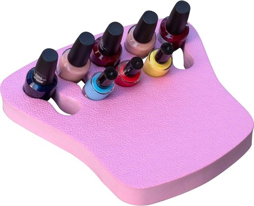 ButterFox Nail Polish Organizer Holder, Nail Art Manicure Hand Stand Mat Rest Work Station (Pink)