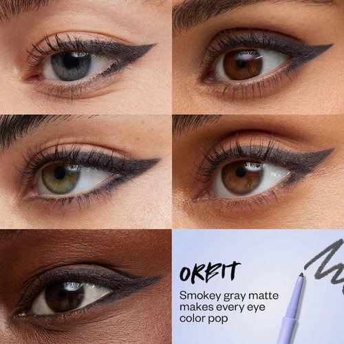 Kosas Soulgazer Intensifying Waterproof Gel Eyeliner - Orbit (smokey gray matte). Bonus Premium Korean Sheet Masque with Collagen