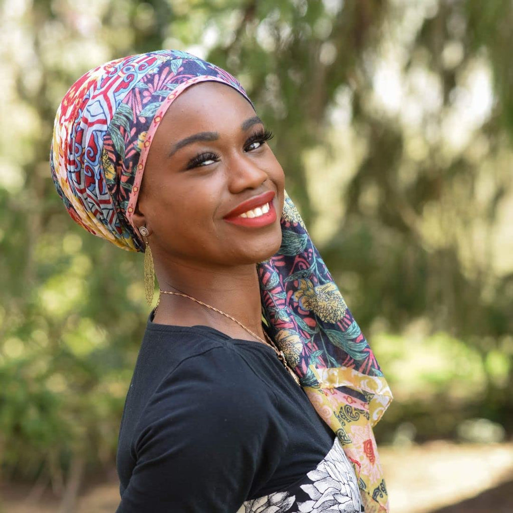 Wrapunzel Headwrap No Slip Volumizer, hair covering under scarves headscarf wrap chemo cap headwear turban hijab Made in USA