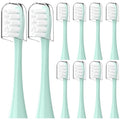 Compatible with Lumineux Electric Toothbrush Replacement Brush Heads,for Lumineux Sonic Electric Toothbrush,with Dust Cover,10 Pack (Light Green, Medium)