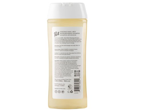 Prell Coconut Milk + Rice Water Shampoo - Anti-Breakage Repair for Damaged Hair | 13.5 fl. oz.