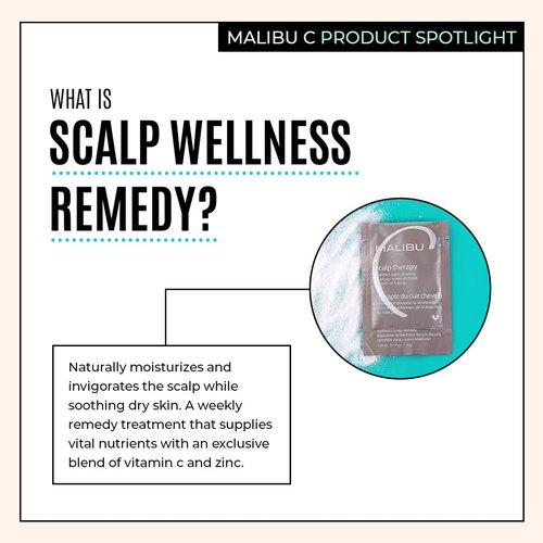 Malibu C Scalp Therapy – Nourishing Dry Scalp Treatment with Vitamin C & Zinc Gluconate | Restores Moisture & Manageability
