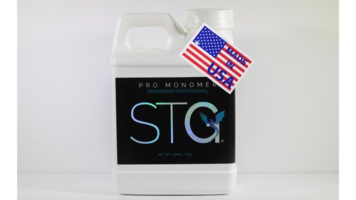 STG Nail Acrylic Systems EMA Monomer – MMA-Free, Primerless, Non-Yellowing Nail Liquid, Purple,8oz