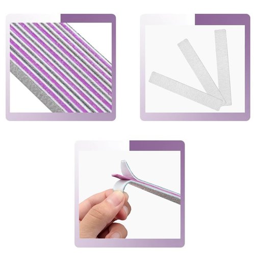 21 Pcs Nail File 100/180 Grit Nail Files,Gray Double Sided Emery Boards,Professional Nail Files for Natural and Acrylic Nails