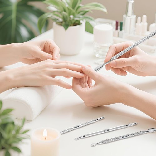 5Pcs Cuticle Pusher Remover and Cutter, Creatiee Double Ended Stainless Steel Cuticle Cleaner Nail Gel Polish Removal, Manicure Pedicure Nail Tools for Fingernails Toenails - Professional & Durable