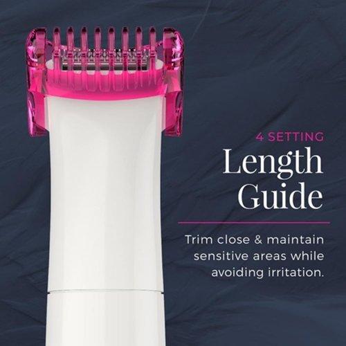 Remington Smooth & Silky Bikini Trimmer & Shaver Kit - Cordless & Waterproof for Shower Use | White/Pink