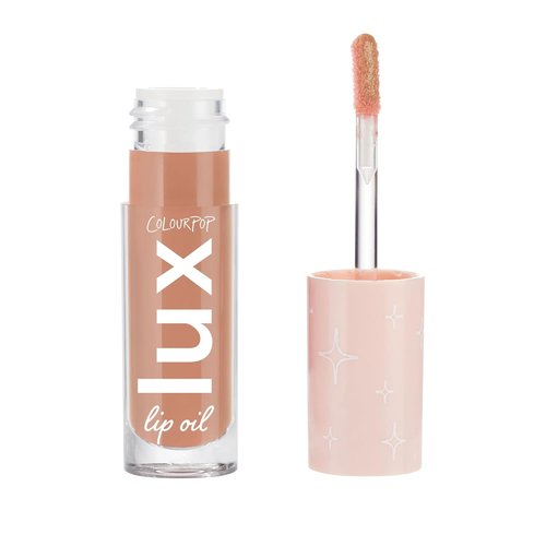 ColourPop Lux Lip Oil - Hydrating Sheer Tinted Lip Oil with Chamomile & Calendula - Soft-Warm Nude (0.16 oz)